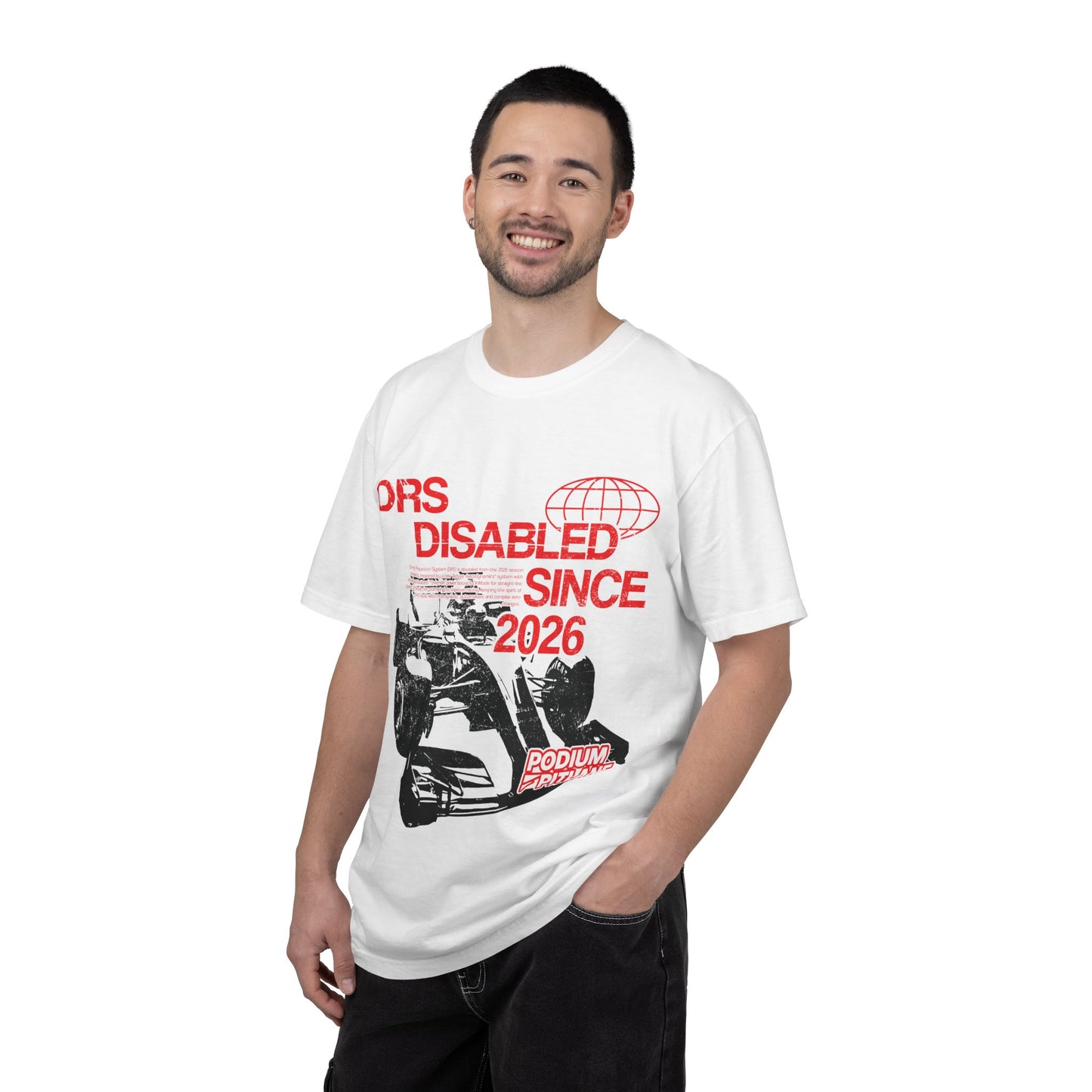 “DRS Disabled Since 2026” Unisex Graphic Tee by Podium Pitlane