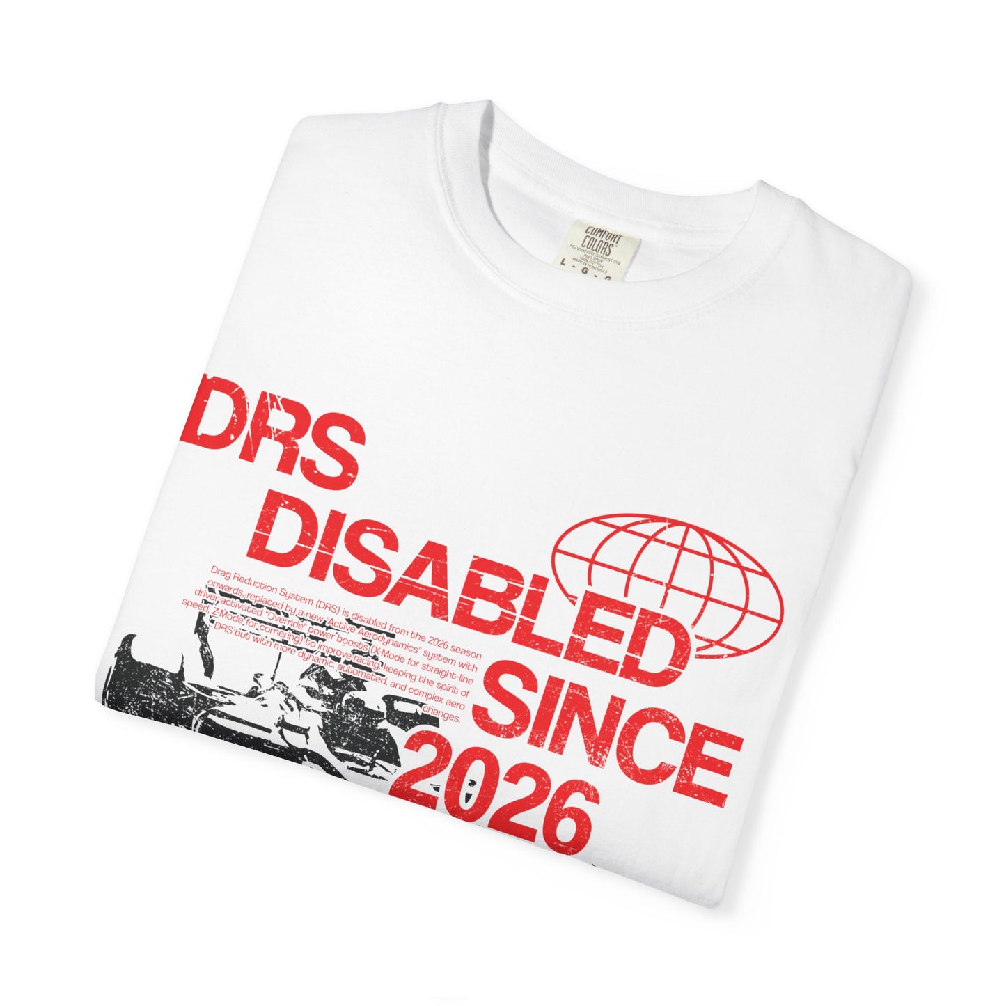 “DRS Disabled Since 2026” Unisex Graphic Tee by Podium Pitlane