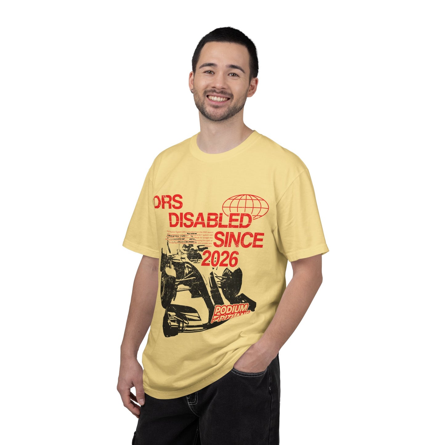 “DRS Disabled Since 2026” Unisex Graphic Tee by Podium Pitlane